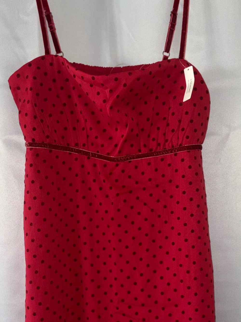 Hollister red maroon polka dot dress